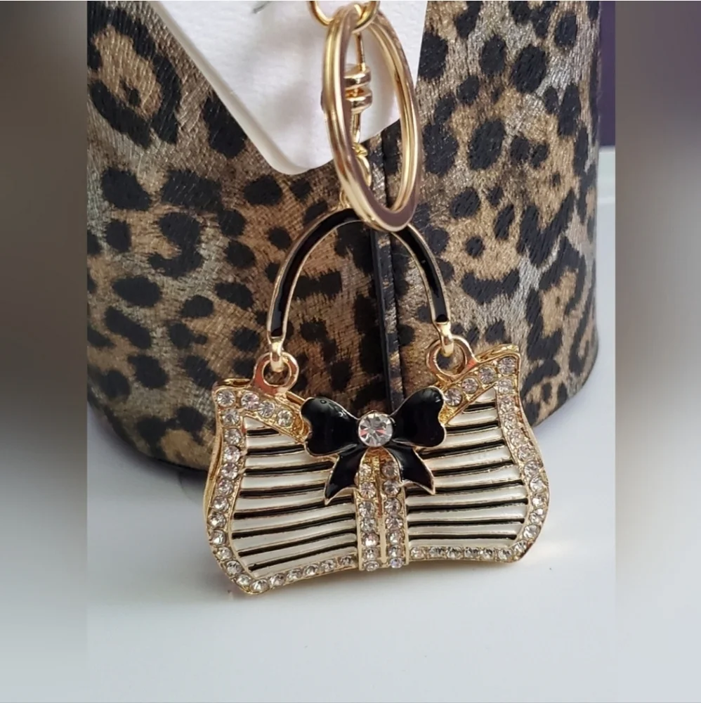 Rhinestone Handbag Keyring